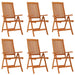 Folding Garden Chairs 6 Pcs Solid Wood Eucalyptus Tbnitap