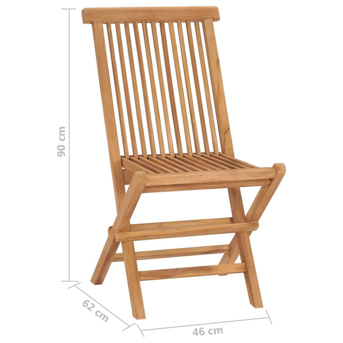 Folding Garden Chairs 6 Pcs Solid Wood Teak Tbklpko