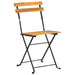 Folding Garden Chairs 6 Pcs Steel and Solid Wood Acacia