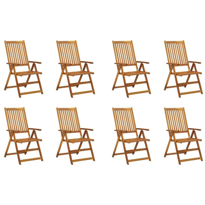 Folding Garden Chairs 8 Pcs Solid Wood Acacia Tbipbpt