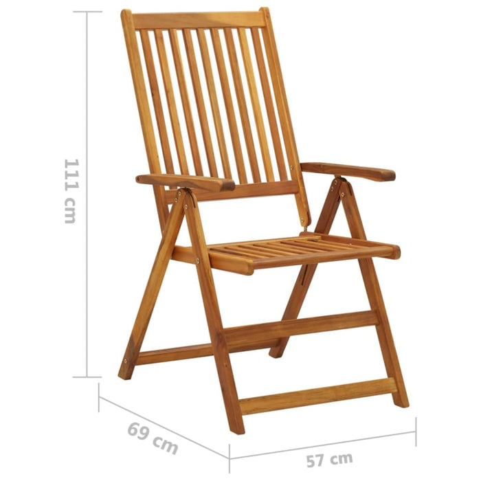 Folding Garden Chairs 8 Pcs Solid Wood Acacia Tbipbpt