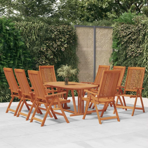 Folding Garden Chairs 8 Pcs Solid Wood Eucalyptus Tbnital