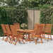 Folding Garden Chairs 8 Pcs Solid Wood Eucalyptus Tbnital