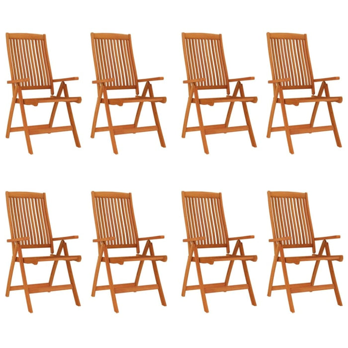 Folding Garden Chairs 8 Pcs Solid Wood Eucalyptus Tbnital