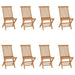 Folding Garden Chairs 8 Pcs Solid Wood Teak Tbklpkx