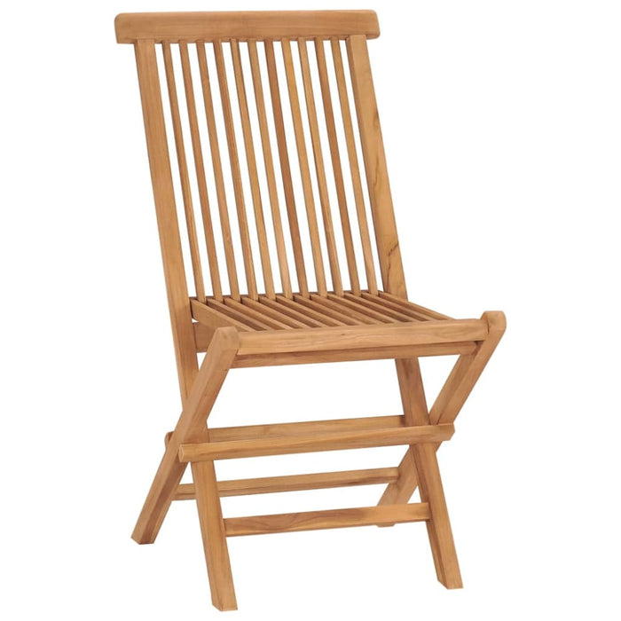 Folding Garden Chairs 8 Pcs Solid Wood Teak Tbklpkx