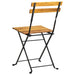 Folding Garden Chairs 8 Pcs Steel and Solid Wood Acacia