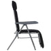 Folding Garden Chairs with Cushions 2 Pcs Black Aatok