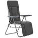 Folding Garden Chairs with Cushions 2 Pcs Grey Aatxb