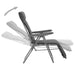 Folding Garden Chairs with Cushions 2 Pcs Grey Aatxb