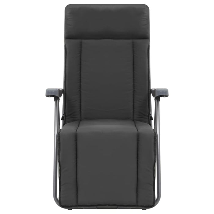 Folding Garden Chairs with Cushions 2 Pcs Grey Aatxb