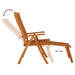 Folding Garden Chairs with Footrests 2 Pcs Solid Wood