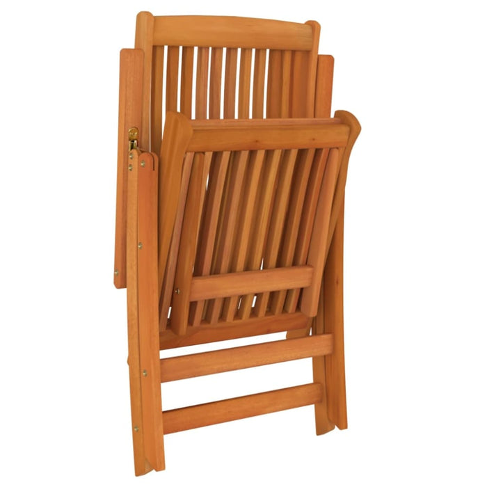 Folding Garden Chairs with Footrests 2 Pcs Solid Wood