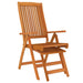 Folding Garden Chairs with Footrests 2 Pcs Solid Wood