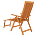 Folding Garden Chairs with Footrests 2 Pcs Solid Wood