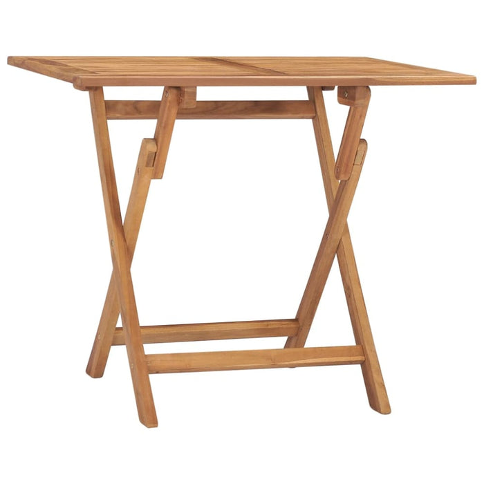Folding Garden Dining Table 90x60x75 Cm Solid Teak Wood