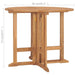 Folding Garden Dining Table ø90x75 Cm Solid Teak Wood Topaal