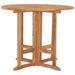 Folding Garden Dining Table ø90x75 Cm Solid Teak Wood Topaal