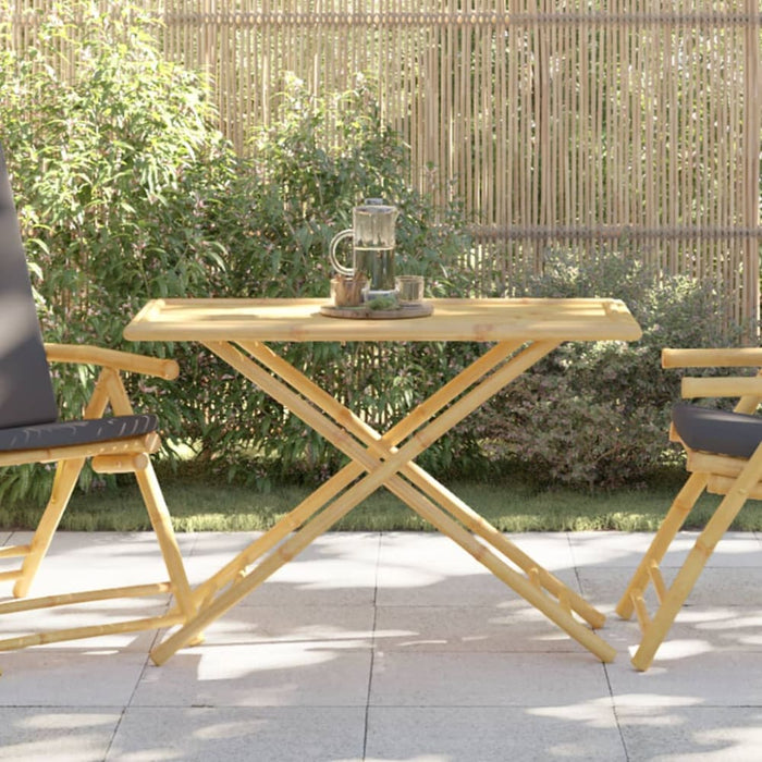 Folding Garden Table 110x55x75 Cm Bamboo Tlpnik