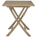 Folding Garden Table Grey 120x70x75 Cm Solid Wood Teak