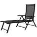 Folding Sun Lounger Aluminium Black Aoiao