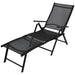 Folding Sun Lounger Aluminium Black Aoiao