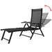 Folding Sun Lounger Aluminium Black Aoiao