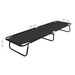Folding Sun Lounger Black Steel Aiipp