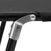 Folding Sun Lounger Black Steel Aiipp