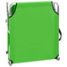 Folding Sun Lounger with Canopy Steel Apple Green Tobtxp