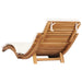 Folding Sun Lounger with Cream White Cushion Solid Teak