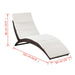 Folding Sun Lounger with Cushion Poly Rattan Brown Aonbn