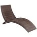 Folding Sun Lounger with Cushion Poly Rattan Brown Aonbn