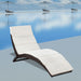 Folding Sun Lounger with Cushion Poly Rattan Brown Aonbn