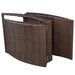 Folding Sun Lounger with Cushion Poly Rattan Brown Aonbn