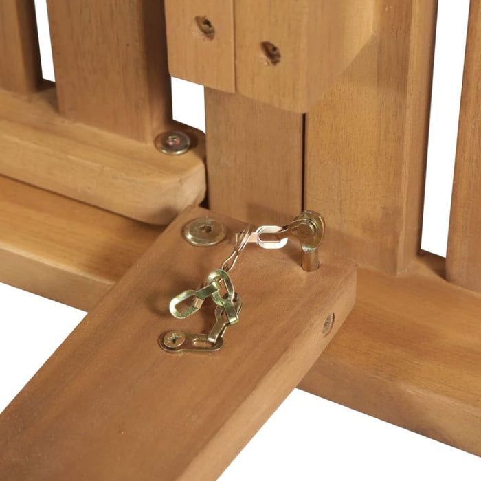 Folding Sun Lounger with Cushion Solid Acacia Wood (310163