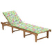 Folding Sun Lounger with Cushion Solid Acacia Wood (310163