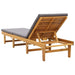 Folding Sun Lounger with Cushion Solid Acacia Wood Alako