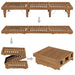Folding Sun Lounger With Cushion Solid Acacia Wood Tblaoll