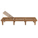 Folding Sun Lounger With Cushion Solid Acacia Wood Tblaoll