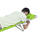 Folding Sun Lounger with Head Cushion Powder-coated Steel