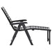 Folding Sun Lounger Plastic Anthracite Anipk