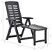 Folding Sun Lounger Plastic Anthracite Anipk