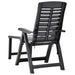 Folding Sun Lounger Plastic Anthracite Anipk