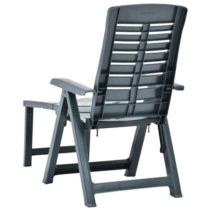 Folding Sun Lounger Plastic Green Anipn