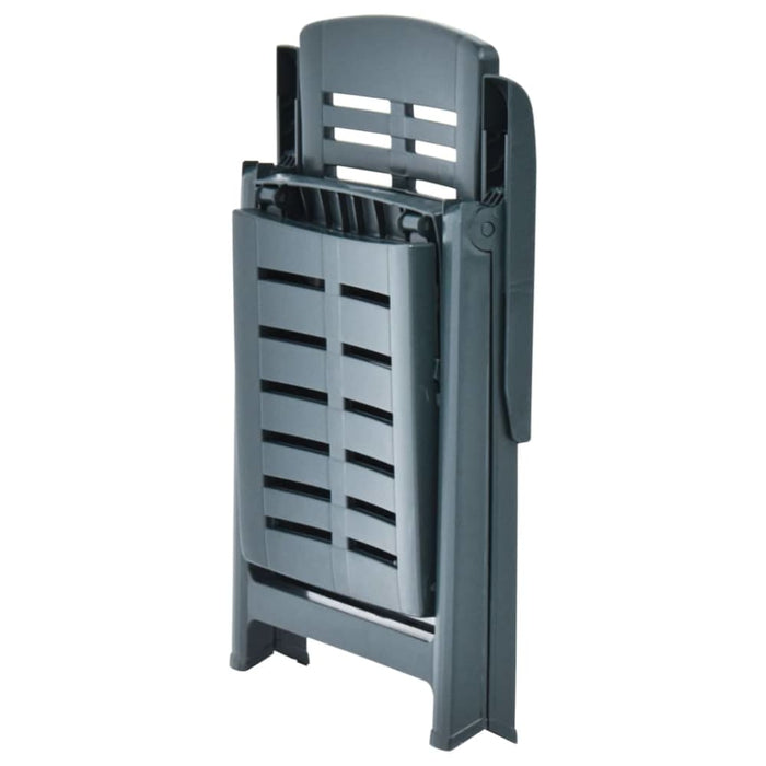 Folding Sun Lounger Plastic Green Anipn