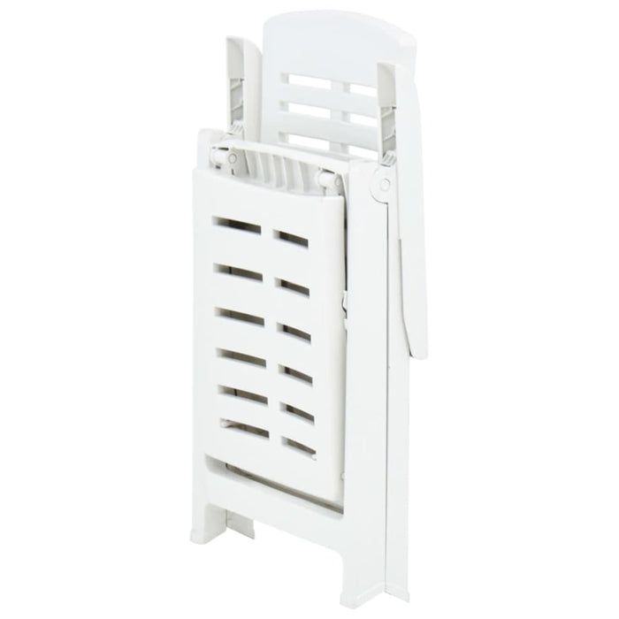 Folding Sun Lounger Plastic White Anipi