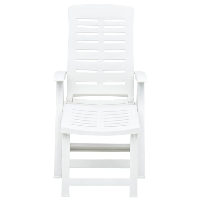 Folding Sun Lounger Plastic White Anipi