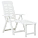 Folding Sun Lounger Plastic White Anipi