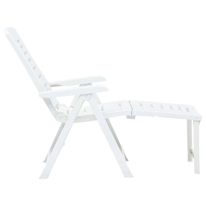 Folding Sun Lounger Plastic White Anipi